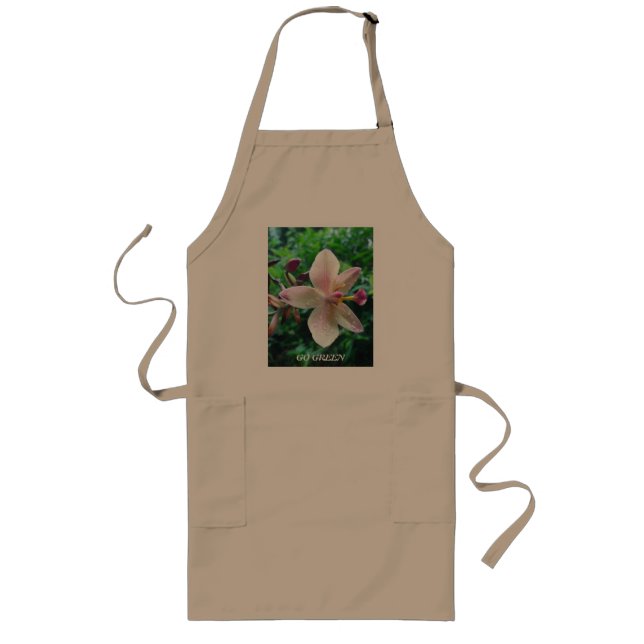 Apron FOR NATURE ÄLSKARE WITH FLOWERS Långt Förkläde (Framsidan)