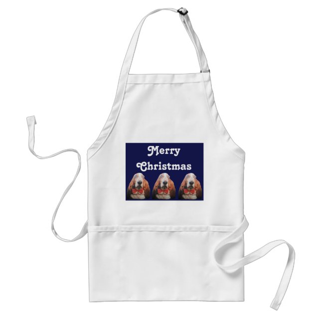 Apron God jul Basset Hounds Förkläde (Framsidan)