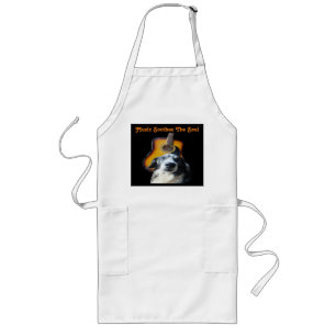Apron Guitar Hund Långt Förkläde