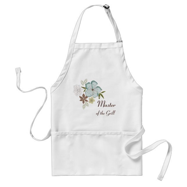 Apron Hawaiian Blue Flower Förkläde (Framsidan)