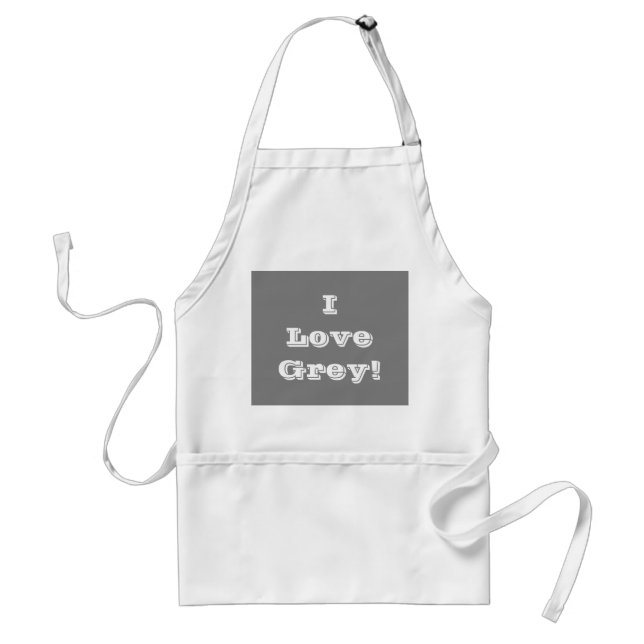 Apron I Kärlek Grått Förkläde (Framsidan)