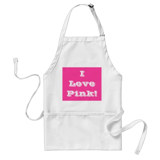 Apron I Kärlek Rosa Förkläde (Framsidan)
