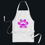 Apron Kärlek Tass på Tass Rosa Förkläde<br><div class="desc">Apron Kärlek Tass på Tass Rosa</div>