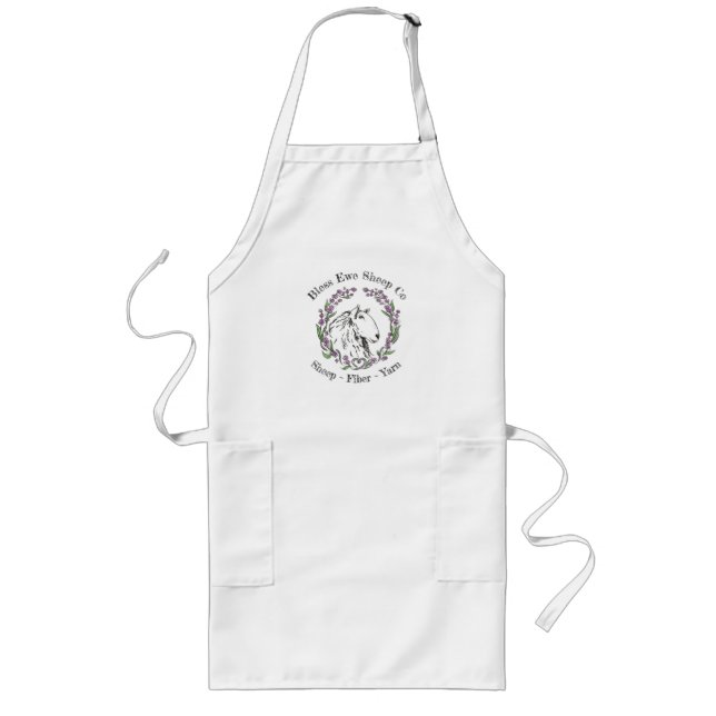Apron - Lavender Gräns Leicester Logotyp Långt Förkläde (Framsidan)
