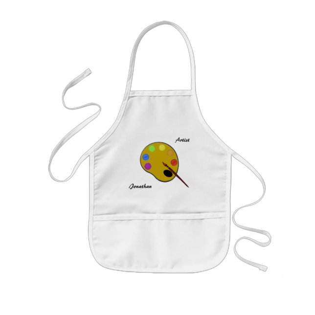 Apron - måla pall med pensel barnförkläde (Framsidan)