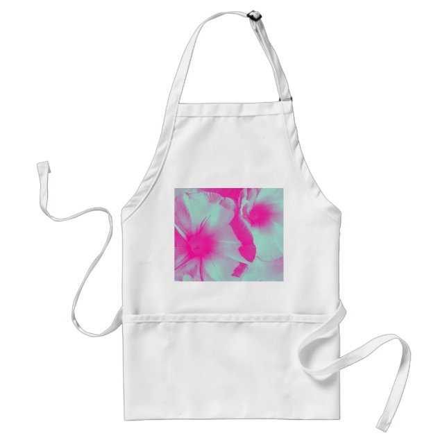 Apron med Blommigt Design Förkläde (Framsidan)