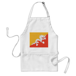 Apron med Flagga av Bhutan Förkläde