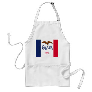 Apron med Flagga av Iowa, USA Förkläde