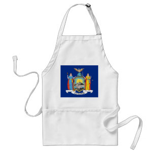 Apron med Flagga av New York, USA Förkläde