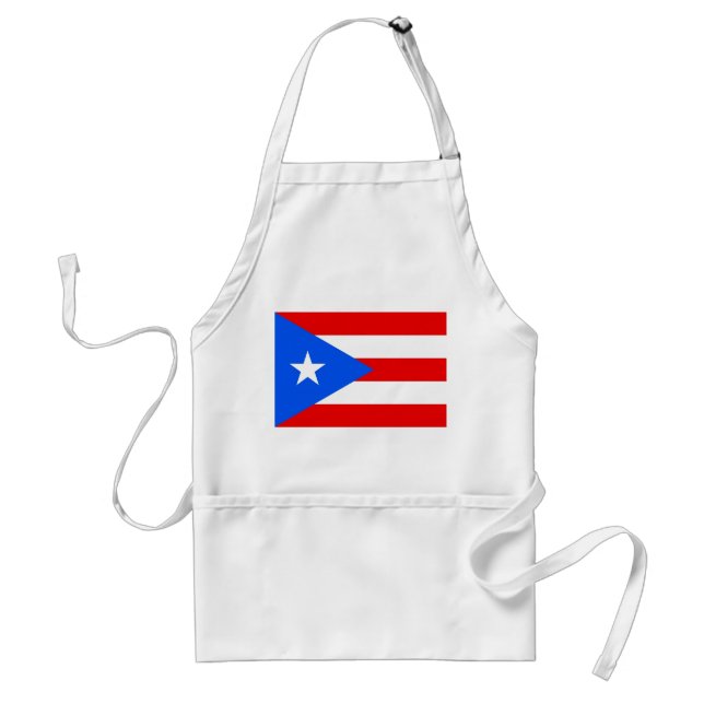 Apron med Flagga av Puerto Rico, USA Förkläde (Framsidan)