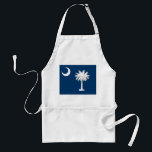 Apron med Flagga av South Carolina, USA Förkläde<br><div class="desc">Lägg till en liten bit av South Carolina-pridet i ditt kök med vår exklusiv-apron med flagga South Carolina! Den här plattan, som är utformad med uppmärksamhet, visar den koniska Palmetto träd och den halvmåne måne från flagga South Carolina, och blandar funktionell utformning med regionalt pride. Dess elegant och djärva utformning...</div>