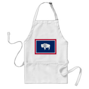 Apron med Flagga av Wyoming, USA Förkläde
