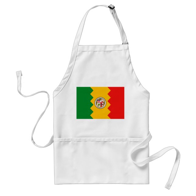 Apron med Flagga i Los Angeles, Kalifornien, USA. Förkläde (Framsidan)