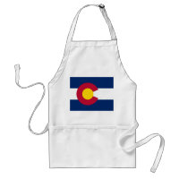 Apron med Flagga of Colorado State, USA