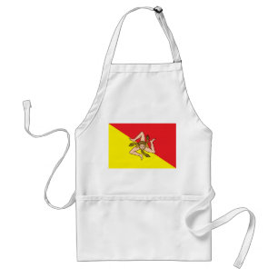 Apron med Flagga Sicilien, Italien Förkläde