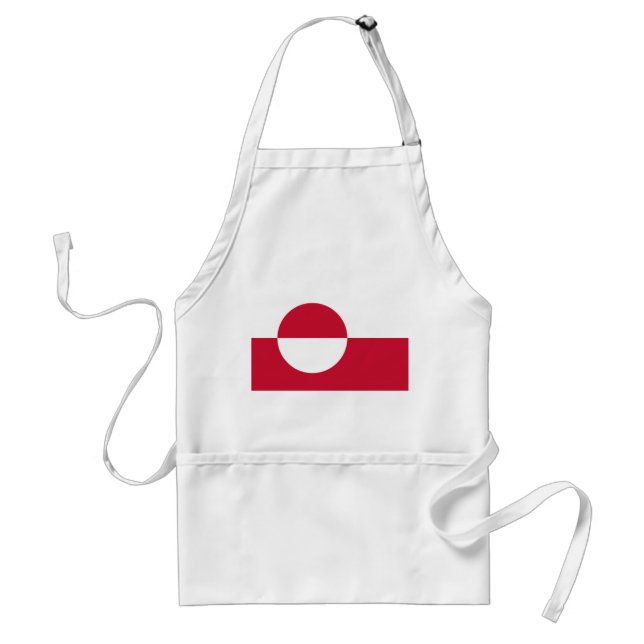 Apron med Grönlands Flagga Förkläde (Framsidan)