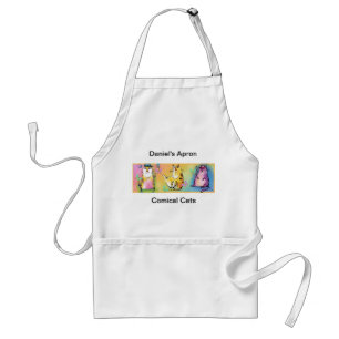 Apron med komikkatter för män eller kvinnor förkläde