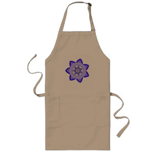 Apron MED KREATIV ART AV FLÖDE Långt Förkläde