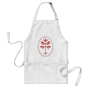 Apron med Red Solid Sapling Seal Förkläde