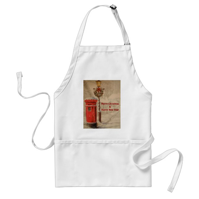 Apron med röd box förkläde (Framsidan)