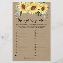 Apron-Möhippan Greenery Sunwers Card Flygblad
