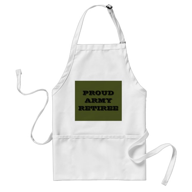 Apron Proud Army Retiree Förkläde (Framsidan)