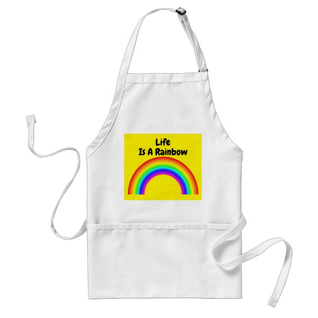 Apron Rainbow Life är ett regnbåge Förkläde (Framsidan)