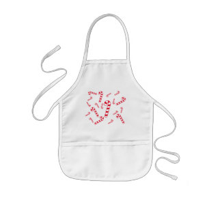Apron - Röda Polkagrisar Barnförkläde