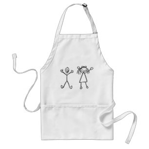 Apron/Stick figur Förkläde