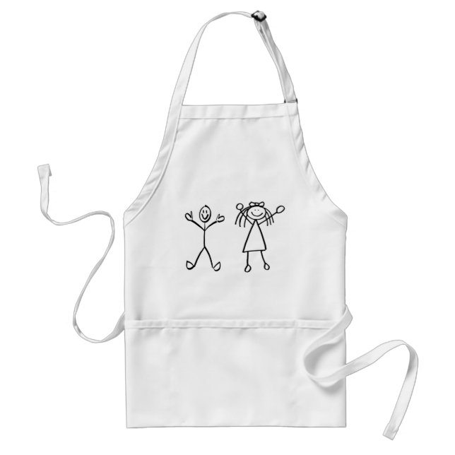 Apron/Stick figur Förkläde (Framsidan)