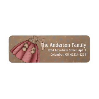 Apron Strings Apron d1-Adressetiketter Returadress Etikett