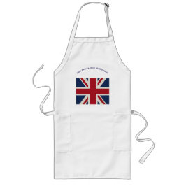 Apron - Union Jack Flag with witty statement... Långt Förkläde