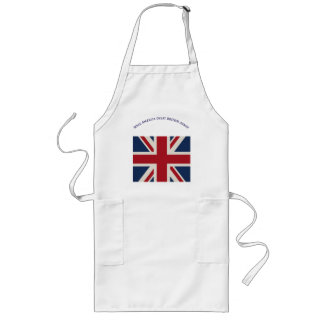 Apron - Union Jack Flag with witty statement... Långt Förkläde