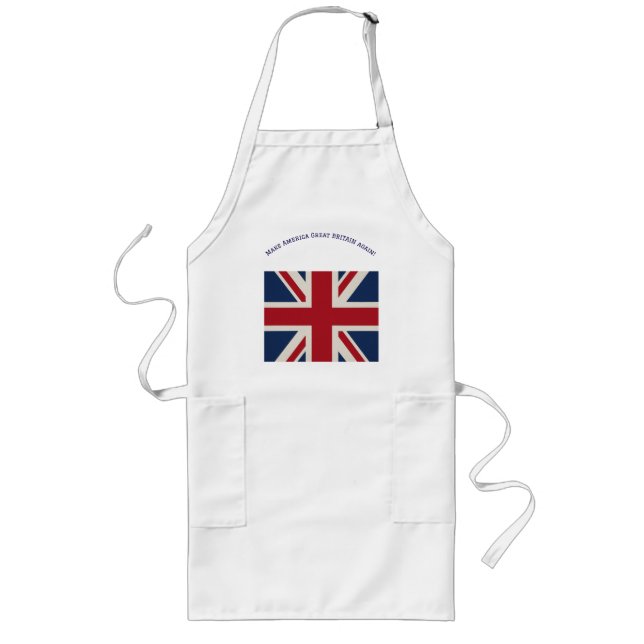 Apron - Union Jack Flag with witty statement... Långt Förkläde (Framsidan)
