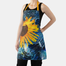 Apron Van Gogh-stil Solrosskendernas utformning