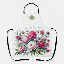 Apron Watercolor Peonies Var01