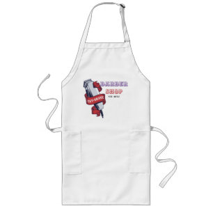 APRONS BARBER SHOP FOR MANAR LÅNGT FÖRKLÄDE
