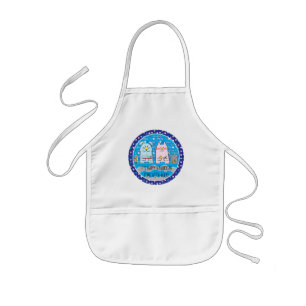 Aprons Barn Mouse och vänner till Hanukkah B Barnförkläde