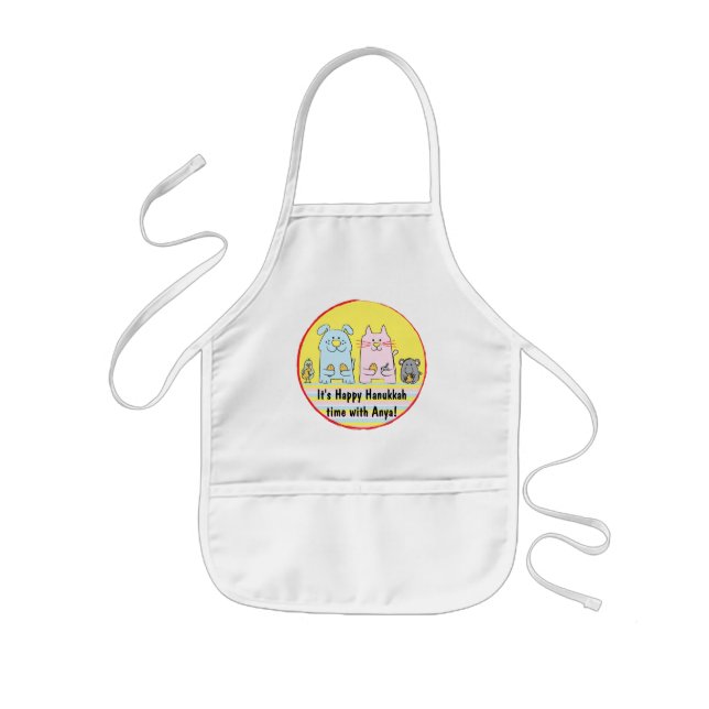 Aprons Barn Mouse och vänner till Hanukkah Barnförkläde (Framsidan)