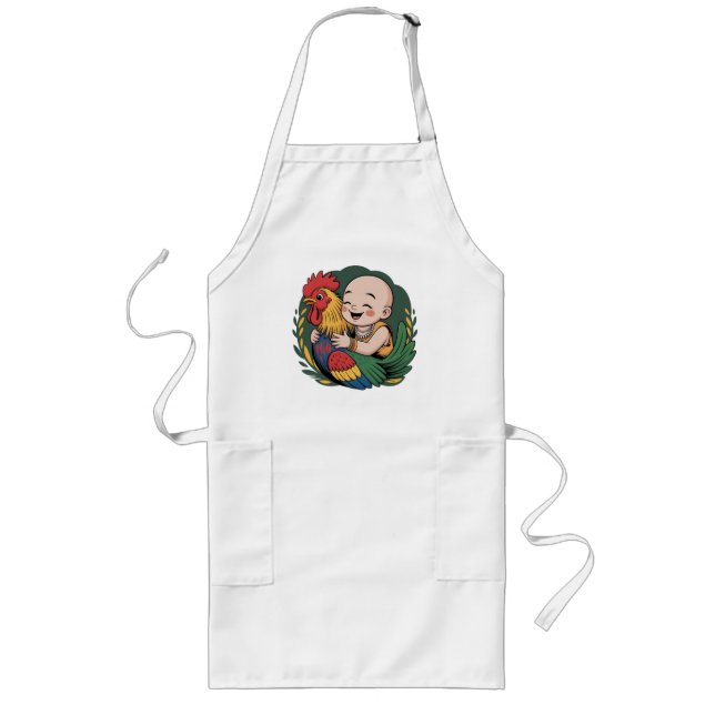 Aprons | Chloe Baby Hugs Tupp Långt Förkläde (Framsidan)