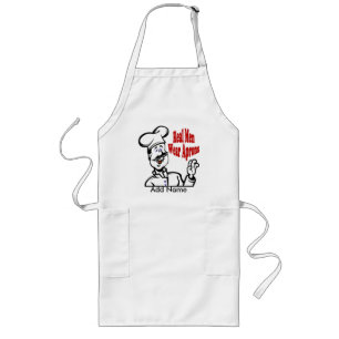 Aprons i Real Manar Bära Långt Förkläde