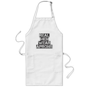 Aprons i Real Manar Bära Långt Förkläde