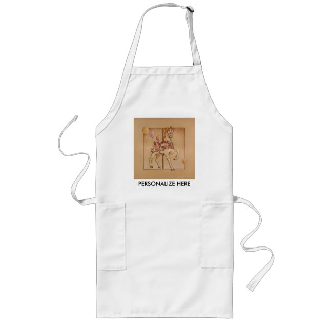 Aprons - Lila Pony Carousel Långt Förkläde (Framsidan)
