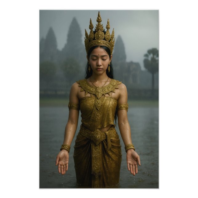 Apsara in the Rain Fototryck (Framsidan)