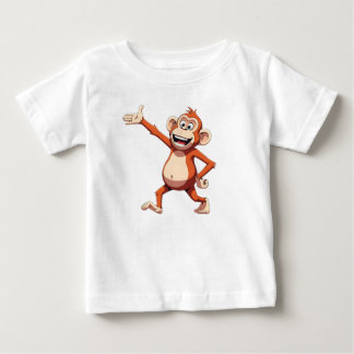 Aptäckande och leende apa-karaktär t shirt