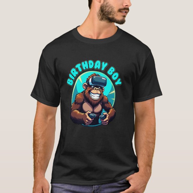 Aptematisk festdekor VR spel kul T Shirt (Framsida)
