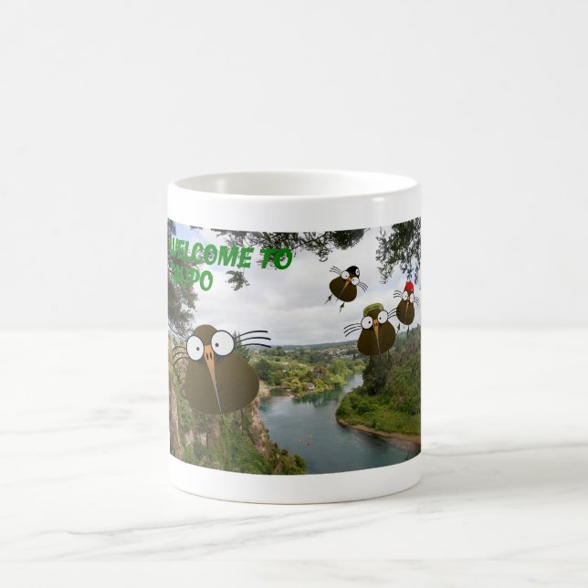 Apteryx-klanen önskar dig välkommen till Taupo  Kaffemugg (Center)