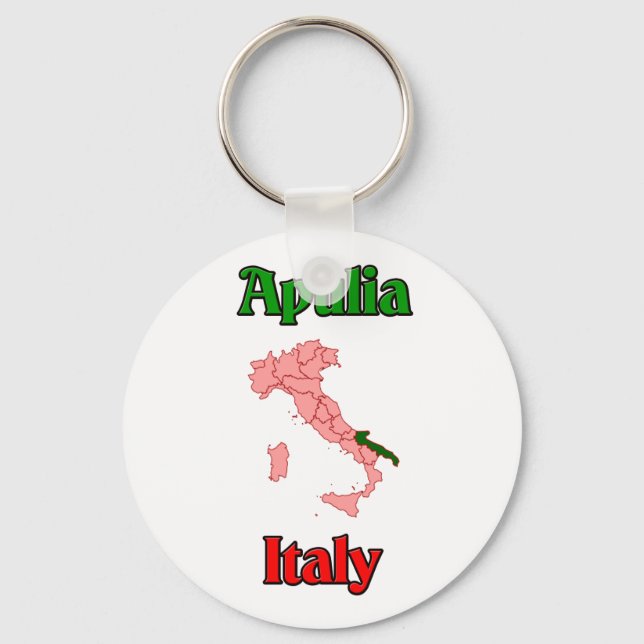 Apulia Italien Nyckelring (Framsida)