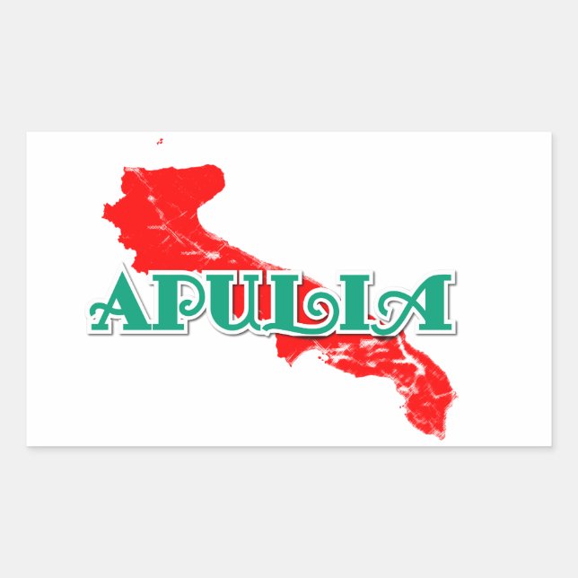 Apulia Rektangulärt Klistermärke (Framsida)