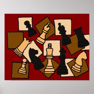 AQ-Abstrakt Art Chess Board Poster